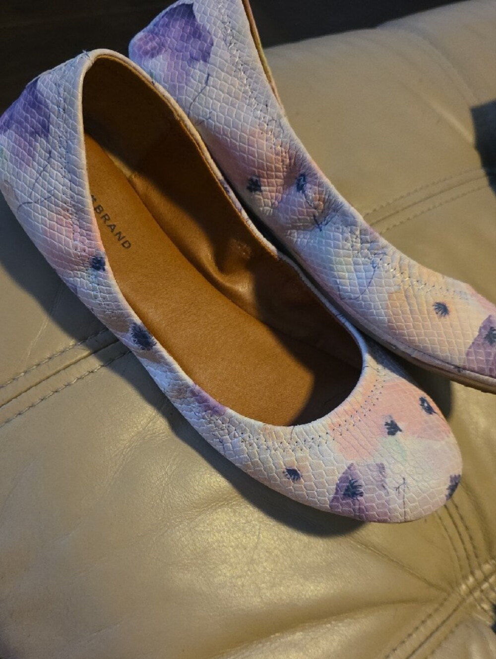 Lucky Brand Women's Pastel Floral Ballet Flats - Pink - Picture 8 of 8